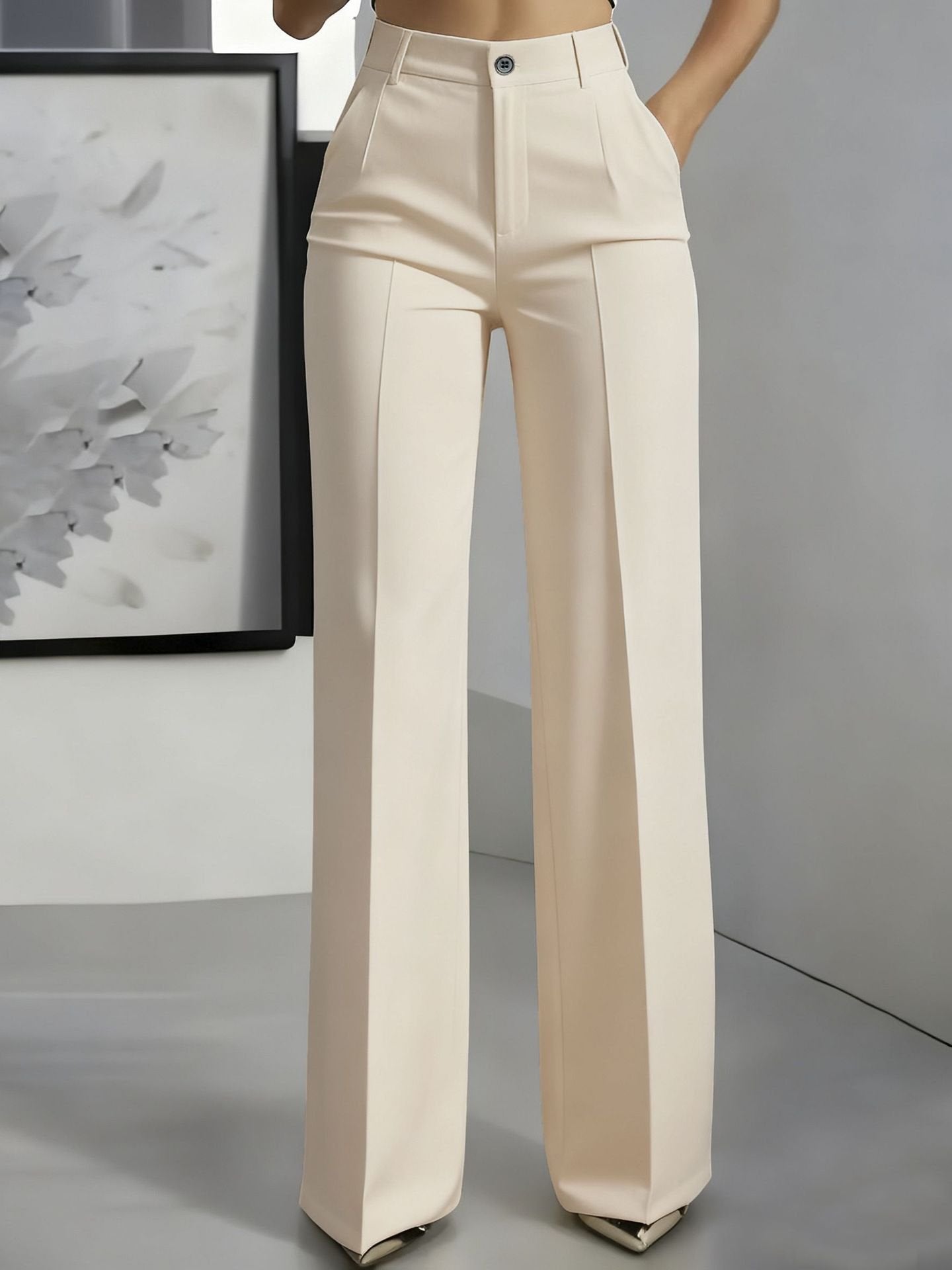 Anna | Elegante High-Waist-Damenhose mit weitem Bein