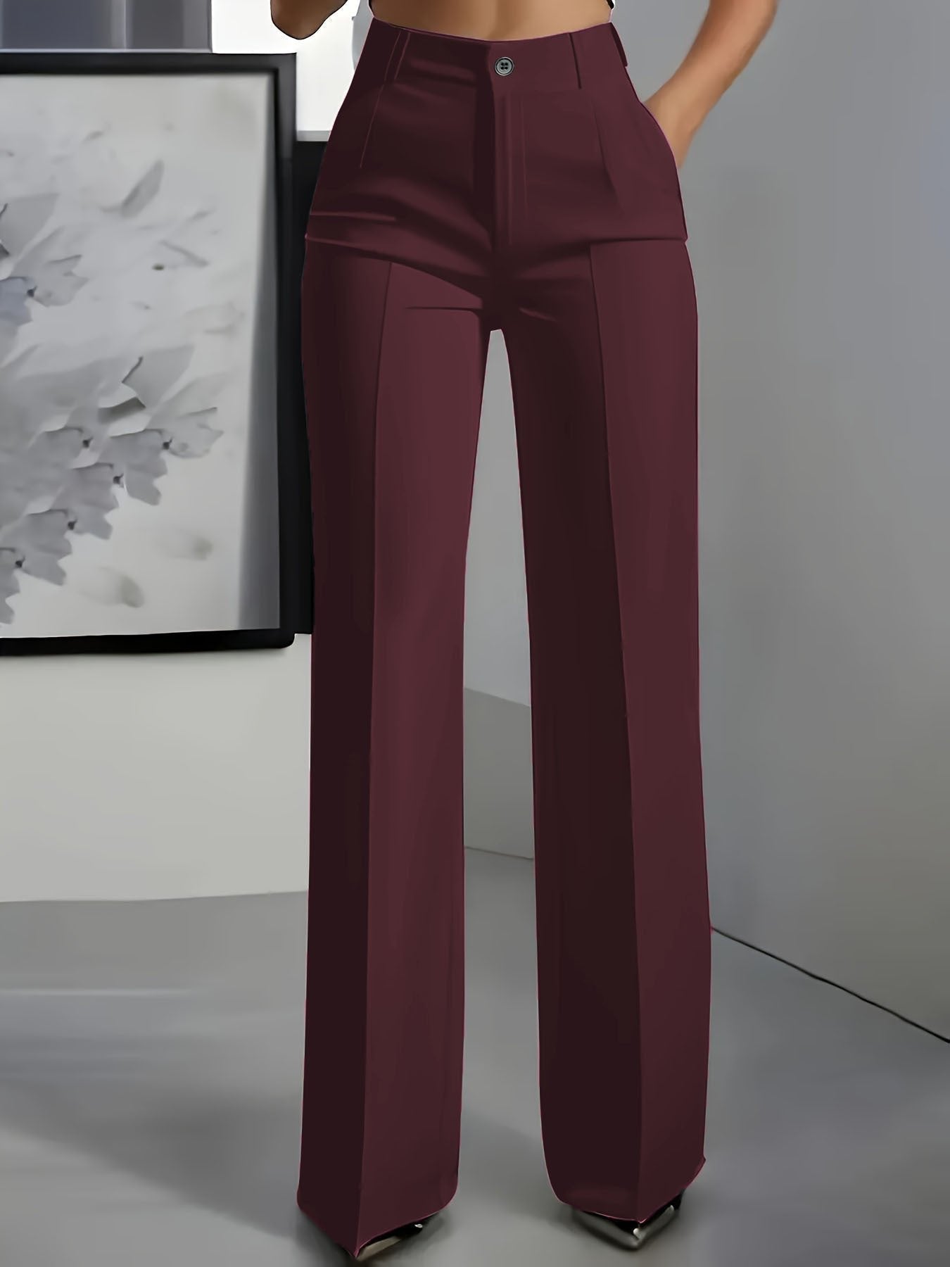 Anna | Elegante High-Waist-Damenhose mit weitem Bein