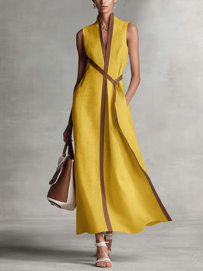 Laura | Elegantes Wickel-Maxikleid mit V-Ausschnitt
