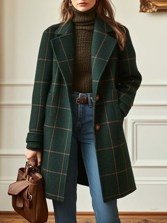Isabella | Eleganter Tweed-Mantel mit zeitlosem Karomuster