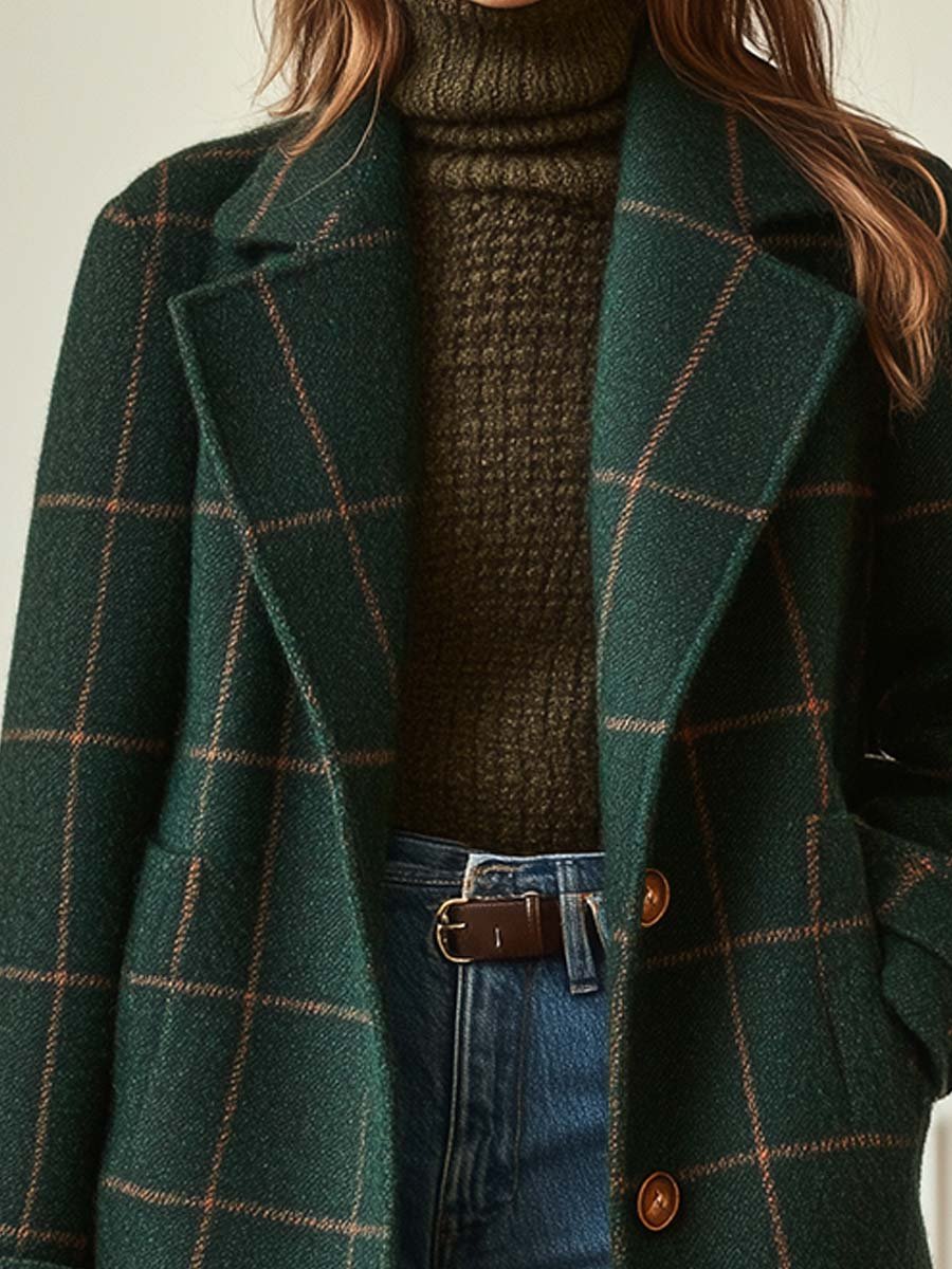 Isabella | Eleganter Tweed-Mantel mit zeitlosem Karomuster