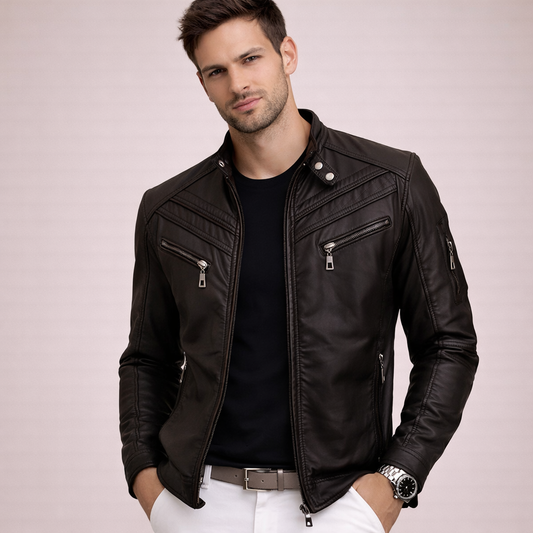 Aaron | Stilvolle und Bequeme Lederjacke