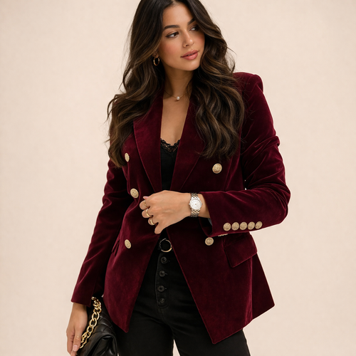 Lisa | Eleganter und warmer Damen Samtblazer