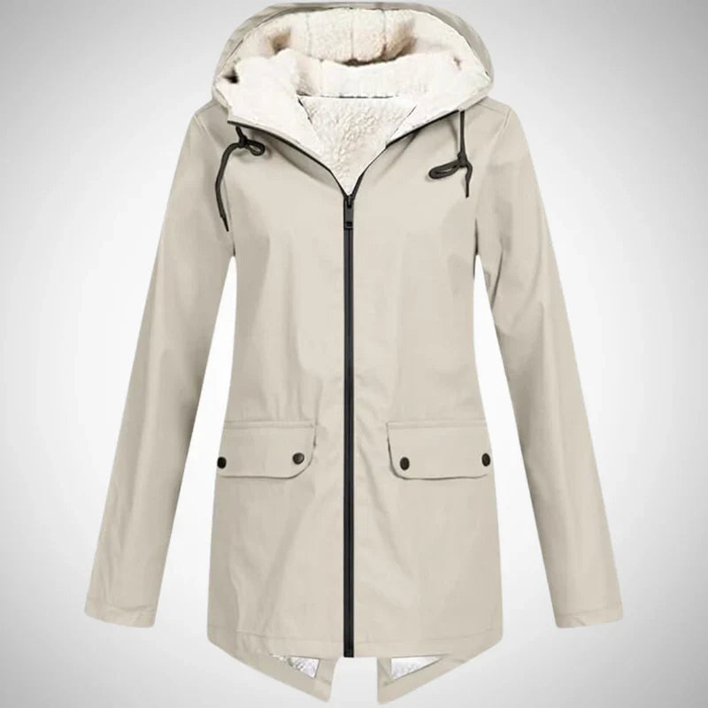 Elina | Bequemer und warmer wasserabweisender Regenmantel