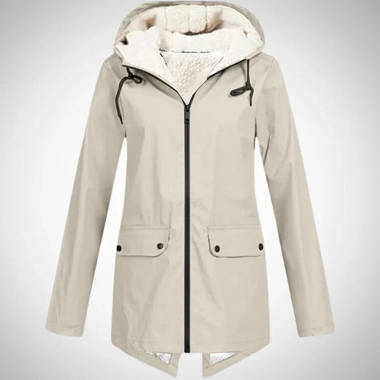 Elina | Bequemer und warmer wasserabweisender Regenmantel
