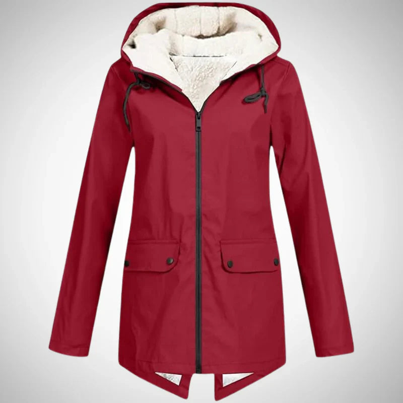 Elina | Bequemer und warmer wasserabweisender Regenmantel