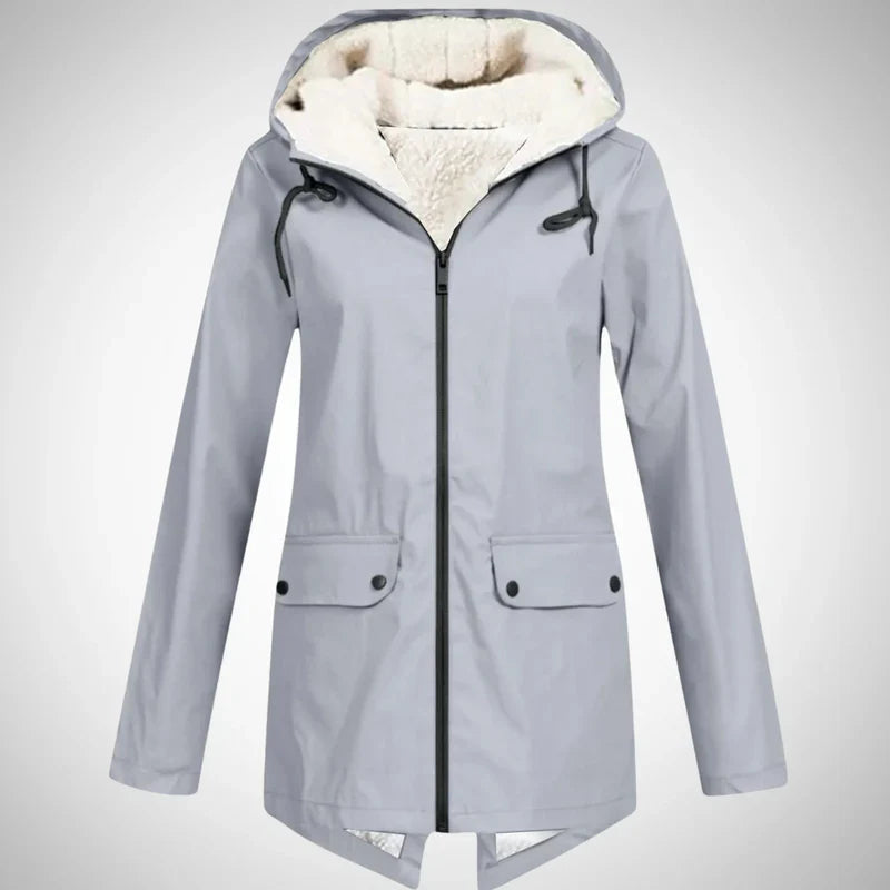 Elina | Bequemer und warmer wasserabweisender Regenmantel