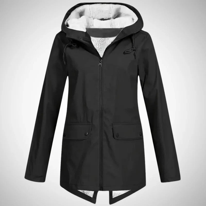 Elina | Bequemer und warmer wasserabweisender Regenmantel