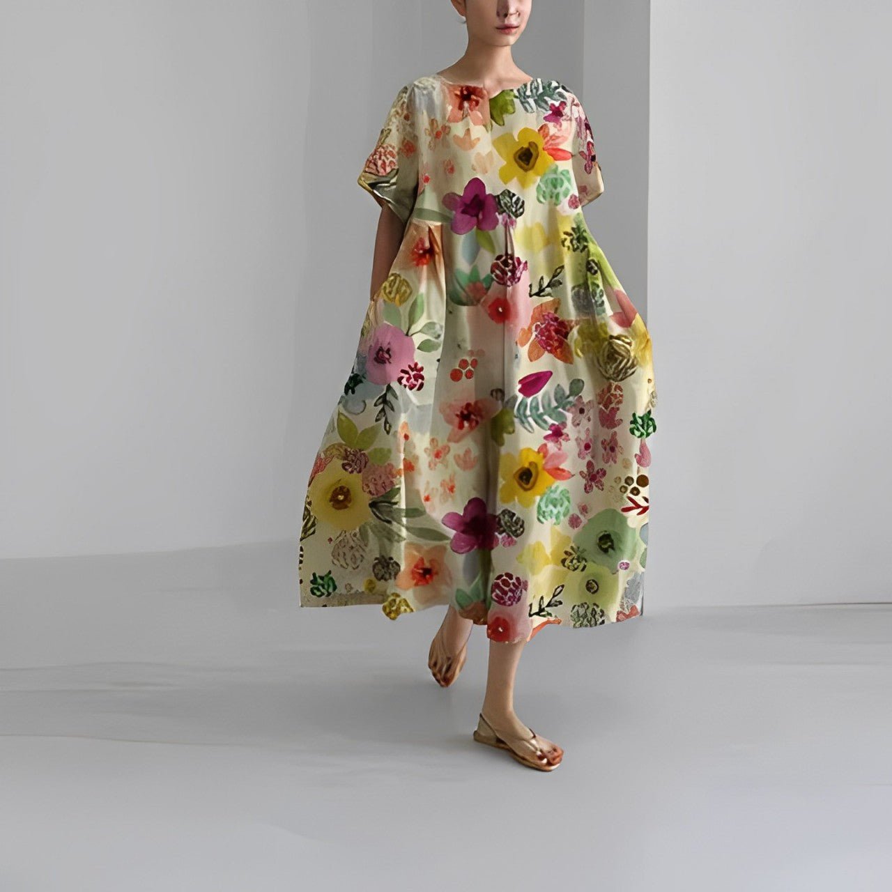Aurelis™ | Blumenkleid in ausgestellter Passform