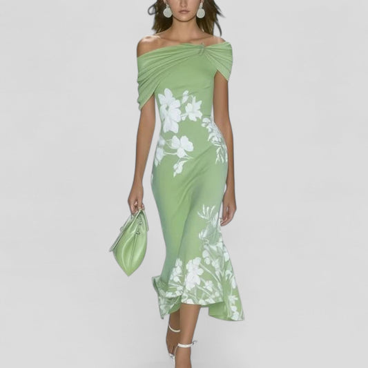 Emma | Luftiges und Stilvolles Midikleid mit Modernem Print