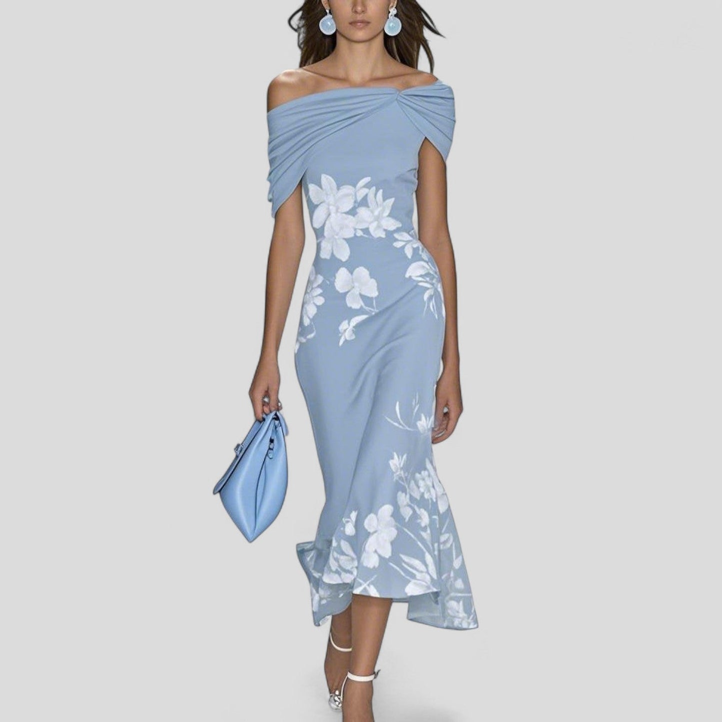 Emma | Luftiges und Stilvolles Midikleid mit Modernem Print