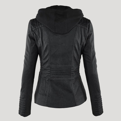 Ava | Stilvolle wetterfeste Damen Kunstlederjacke