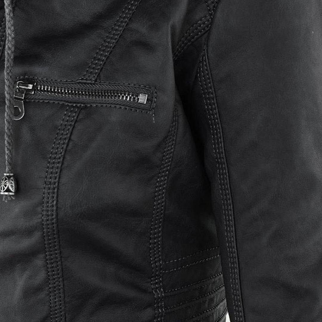Ava | Stilvolle wetterfeste Damen Kunstlederjacke
