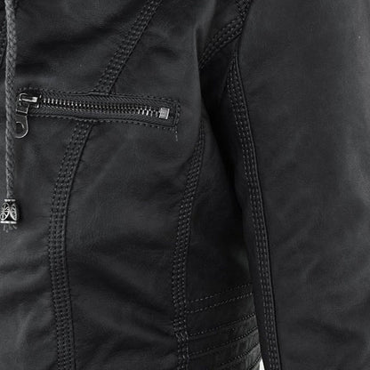 Ava | Stilvolle wetterfeste Damen Kunstlederjacke