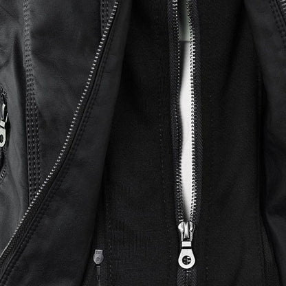 Ava | Stilvolle wetterfeste Damen Kunstlederjacke