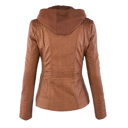 Ava | Stilvolle wetterfeste Damen Kunstlederjacke