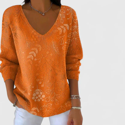Luviaren™ | Damen Top mit V-Ausschnitt und lockerer Passform