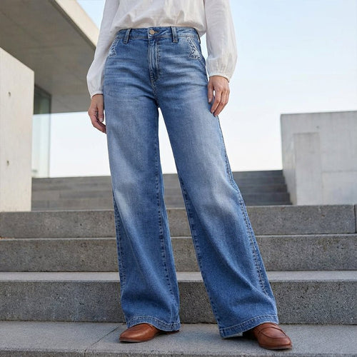 Mandy | Vintage & Bequeme Damenjeans im Wide Leg Stil