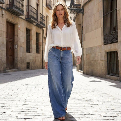 Mandy | Vintage & Bequeme Damenjeans im Wide Leg Stil
