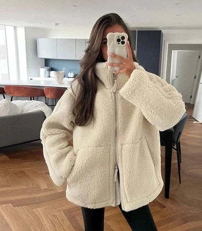 Isabella | stylisch Oversized Fleecejacke für Damen