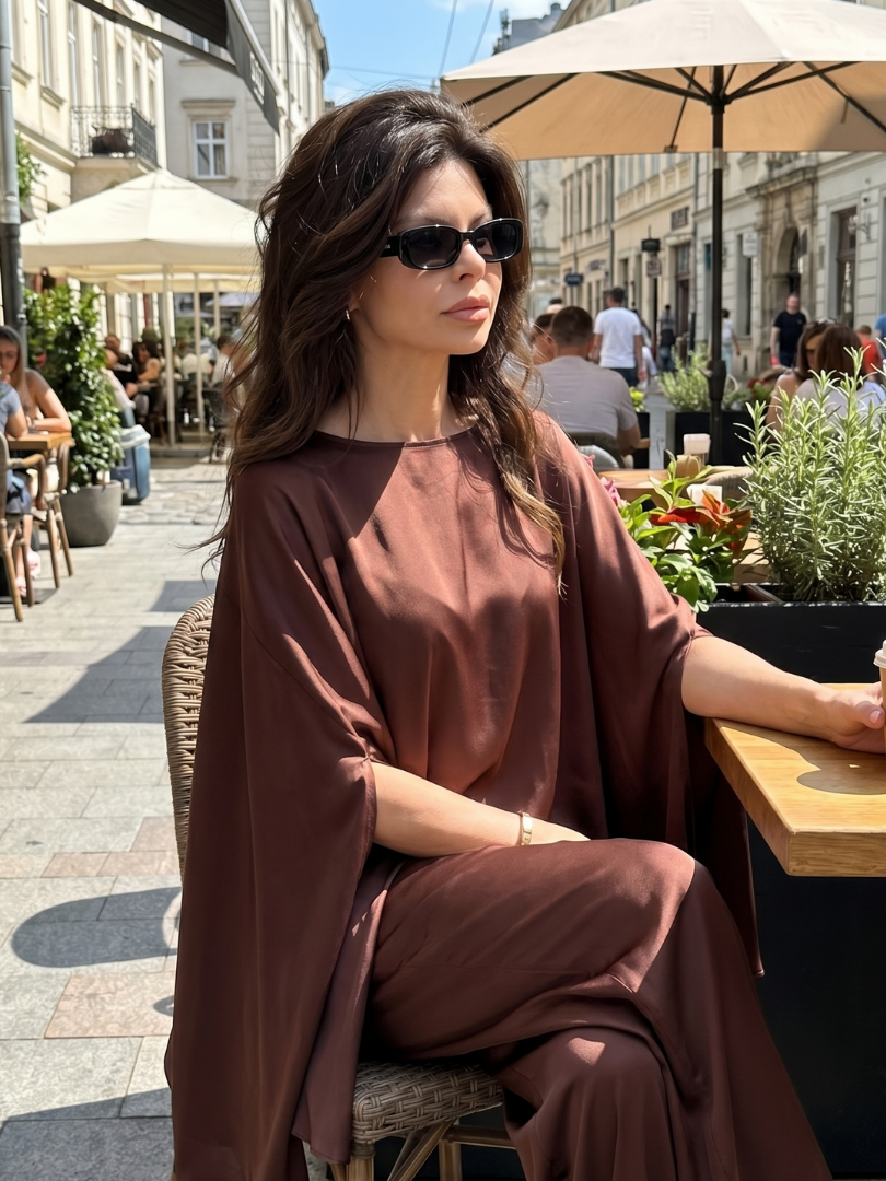 Elise | Elegantes fließendes Tunika-Set mit Wide-Leg-Hose