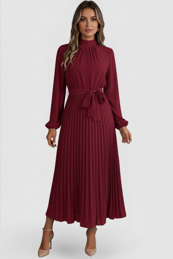 Angelika | Elegantes und bequemes Midikleid mit Falten