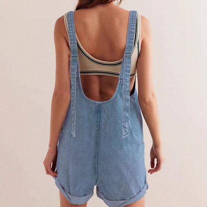 Mara | Lässiger Denim-Strampler für mühelosen Sommer-Style