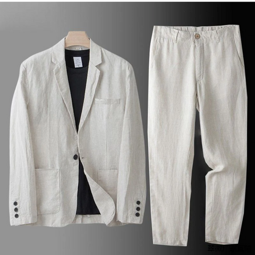 Erik | Elegantes Herren Leinen Set für Stilvolle Sommerlooks
