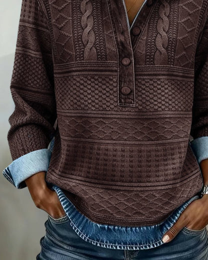 Lisa | Eleganter und bequemer Zopfmuster-Pullover