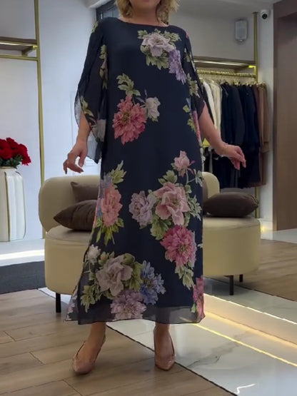 Christin | Elegantes Maxikleid mit floralem Print