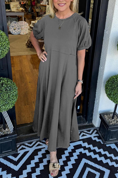 Clara | Bequemes Maxikleid mit Puffärmeln
