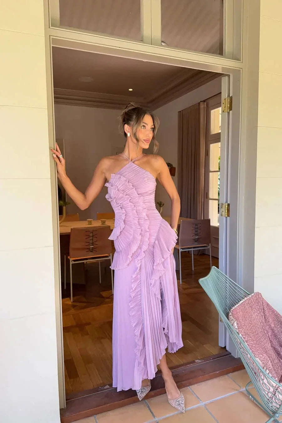 Livia | Trendiges asymmetrisches Maxikleid für Damen