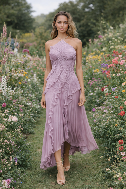 Livia | Trendiges asymmetrisches Maxikleid für Damen