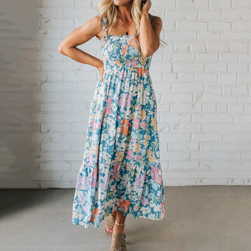 Marina | Feminines Maxikleid mit Blumenmuster