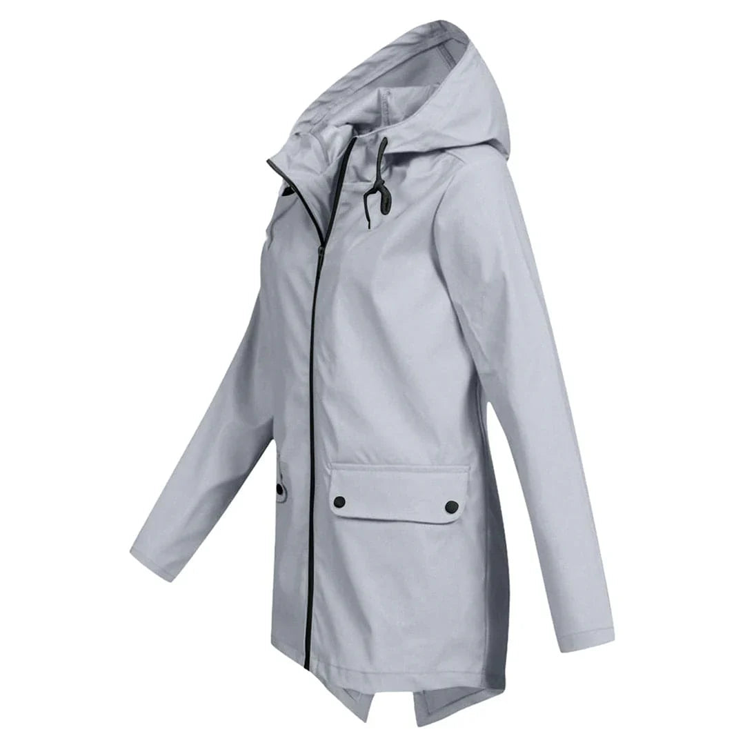 Julia | Stilvolle und bequeme lange Regenjacke