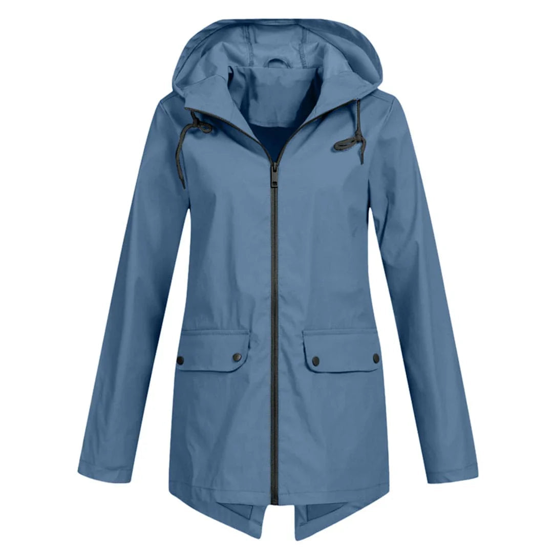 Julia | Stilvolle und bequeme lange Regenjacke