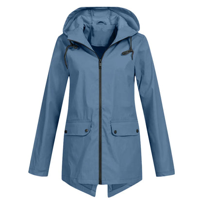 Julia | Stilvolle und bequeme lange Regenjacke