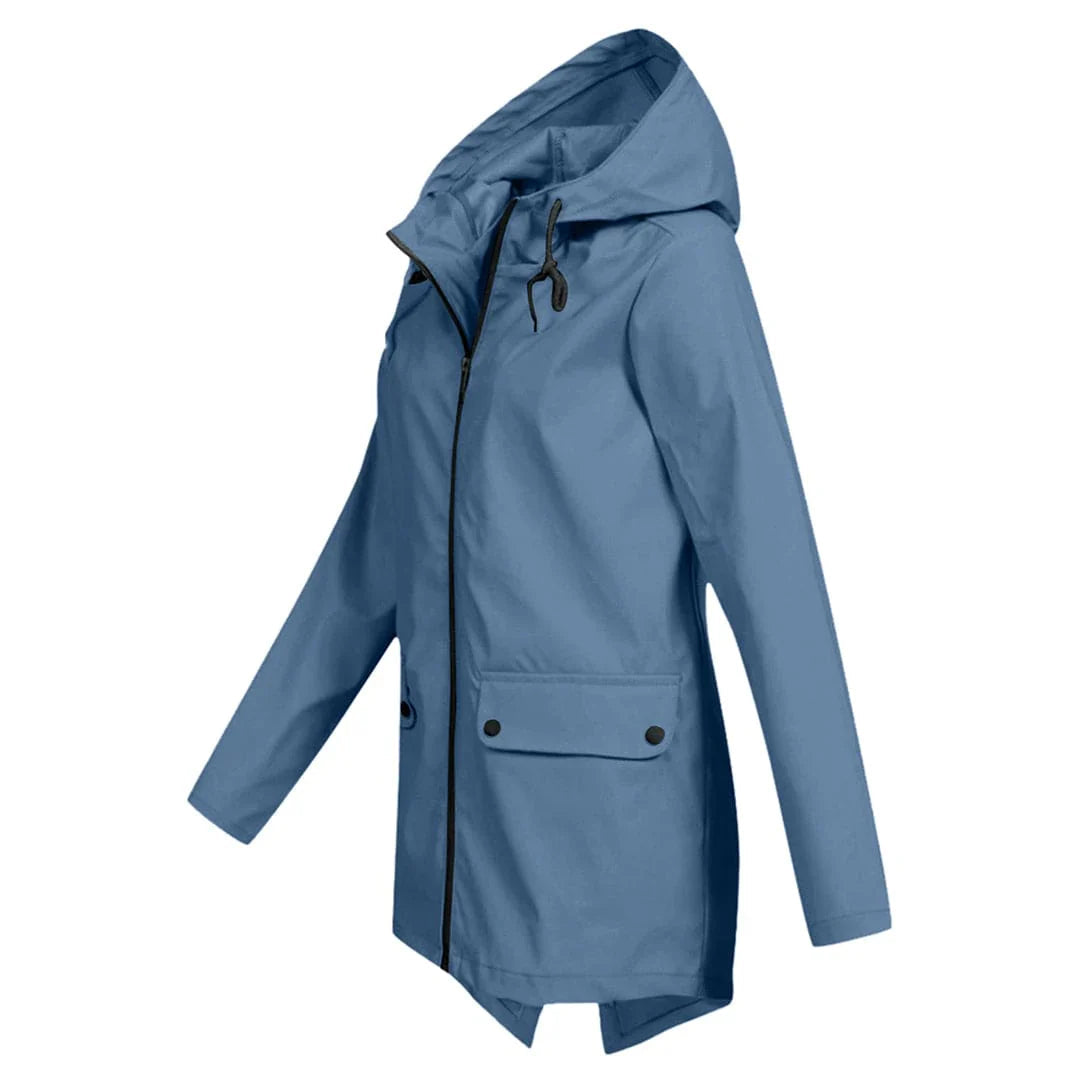 Julia | Stilvolle und bequeme lange Regenjacke