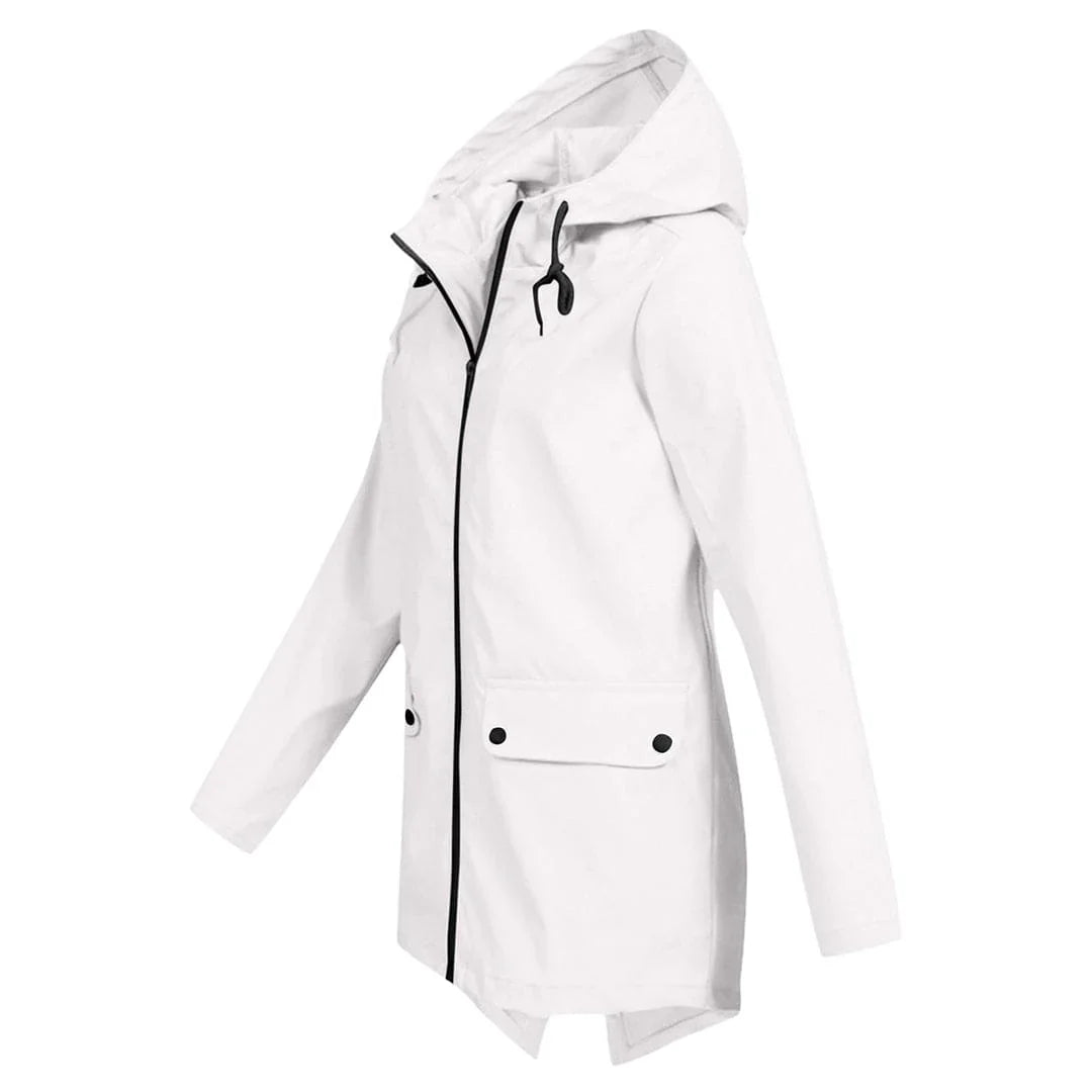 Julia | Stilvolle und bequeme lange Regenjacke