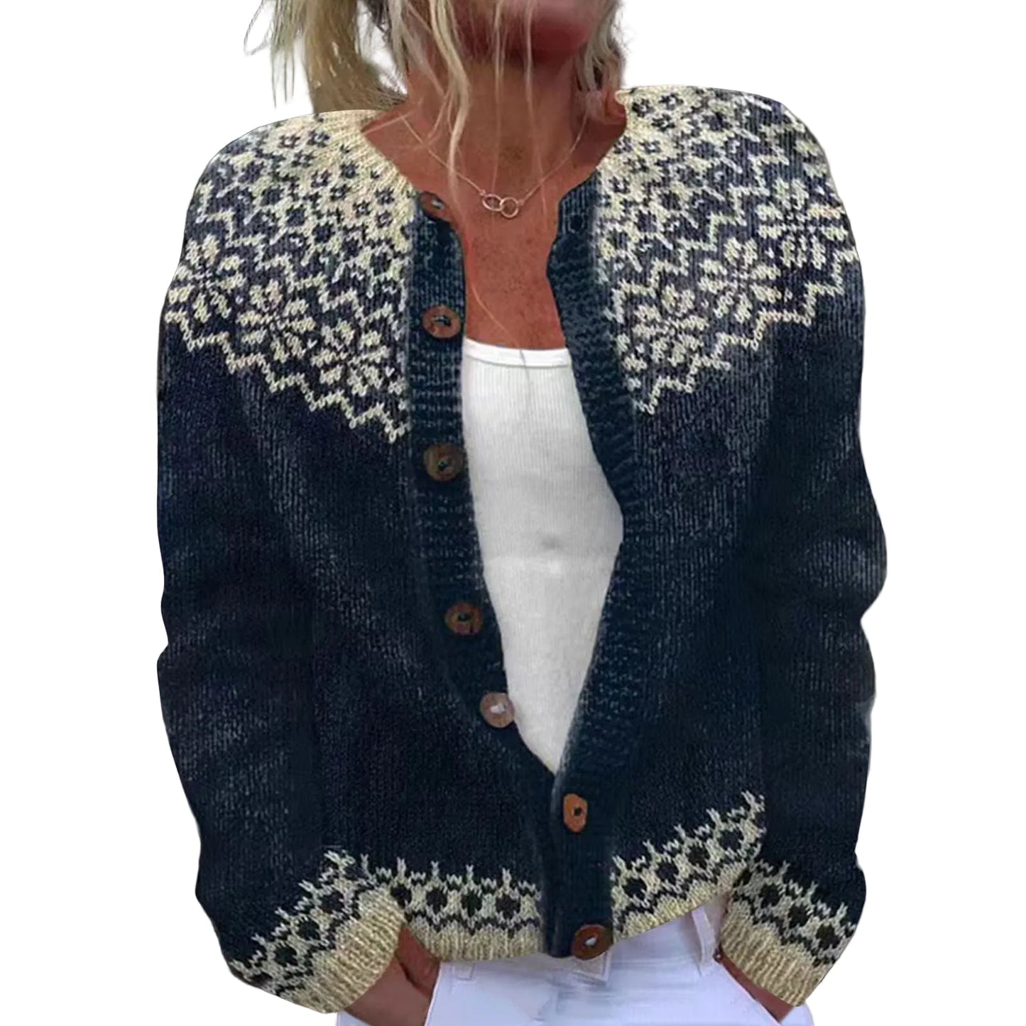 Anke | Grobstrick-Strickjacke mit Taschen