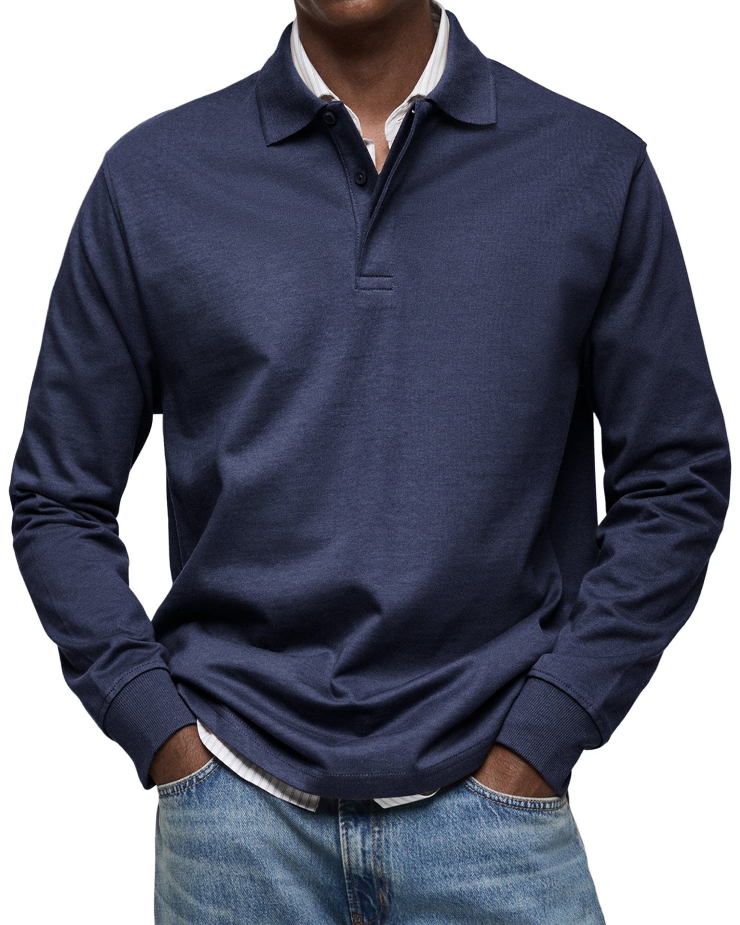 Daan | Elegantes Langarm-Polo für modernen Komfort