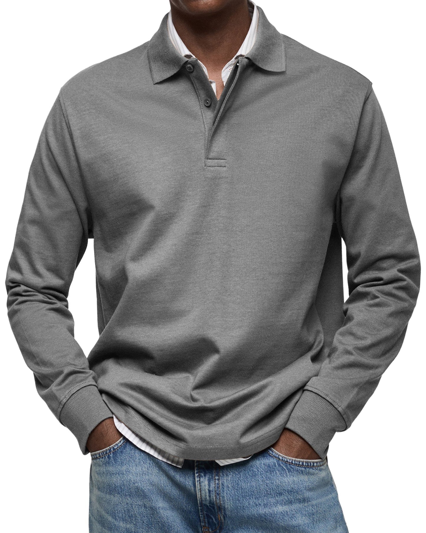 Daan | Elegantes Langarm-Polo für modernen Komfort