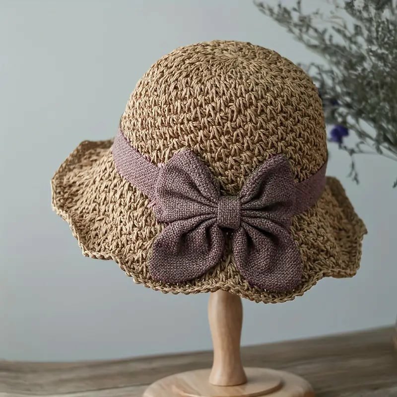 Gabriele | Eleganter, handgefertigter Sonnenhut mit Vintage-Schleife