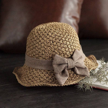 Gabriele | Eleganter, handgefertigter Sonnenhut mit Vintage-Schleife