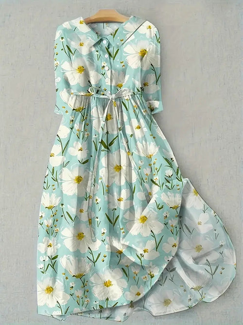 Luise | Stilvolles Sommerkleid mit Blumenmuster für Damen