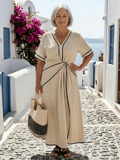 Klaudia | Elegantes Midikleid mit geraffter Taille