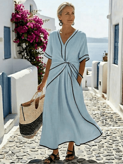 Klaudia | Elegantes Midikleid mit geraffter Taille