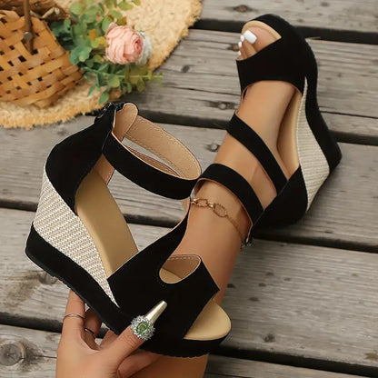 Elena | Elegante Plateau-Sandaletten mit Keilabsatz