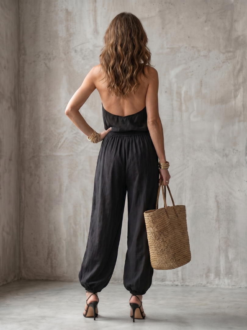 Louise | Elegantes ärmelloses Set mit drapiertem Ausschnitt
