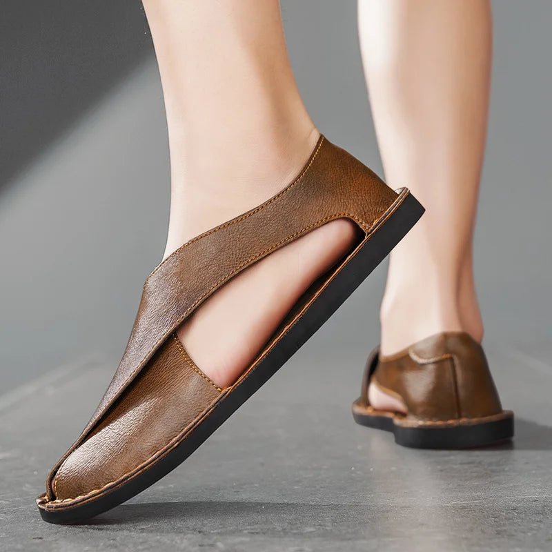 Henri | Klassische Herren-Leder-Slide-Sandalen